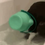 bumbub with a bucket on her head voice changer