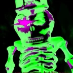 Evil green skeleton voice changer